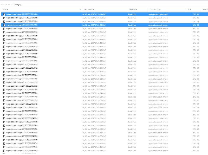 Looking at the blob output